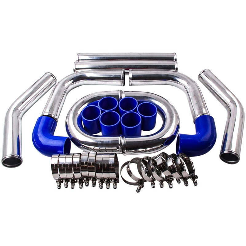 foto del prodotto maxpeedingrods kit intercooler universale 2.5 kit tubi intercooler montaggio tubi tubazioni 64mm 6061 aluminum universale intercooler turbo piping
