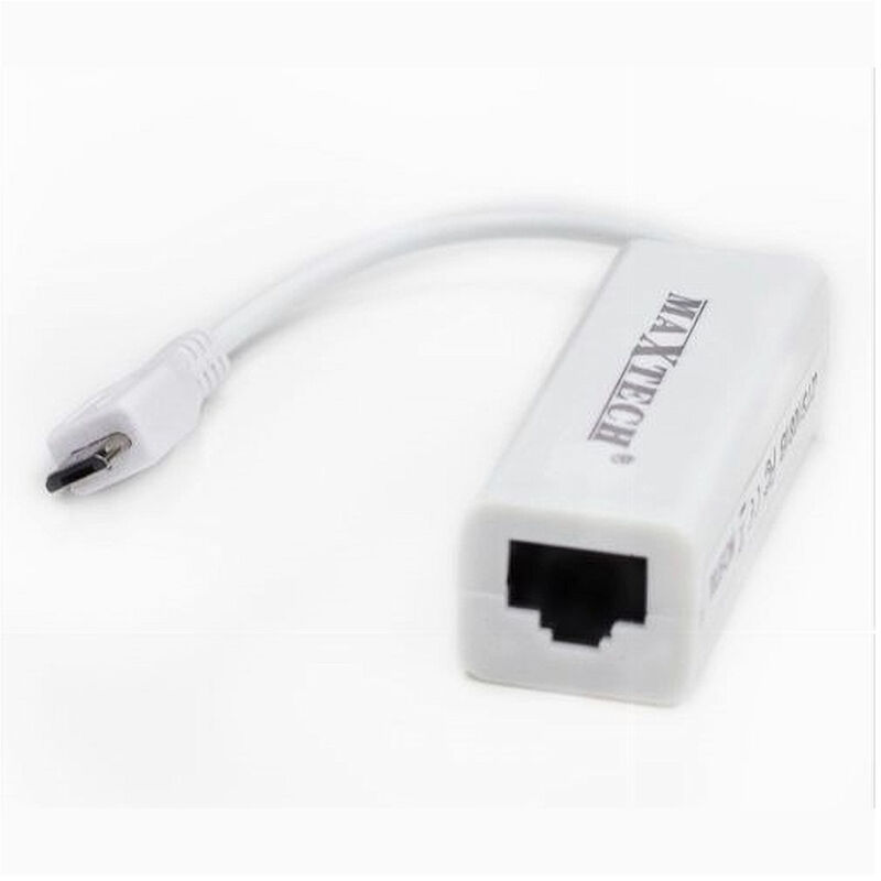 foto del prodotto maxtech adattatore 5 pin micro usb a rete lan ethernet rj45 per android 5p lan01 
