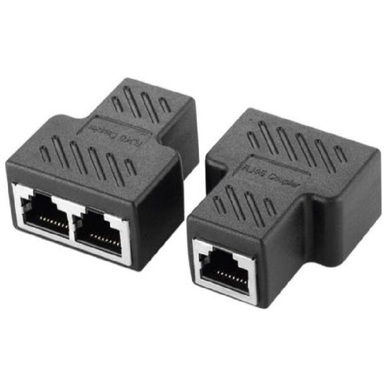 foto del prodotto maxtech adattatore rj45 splitter convertitore lan da 1 a 2 porte doppio sp l02 