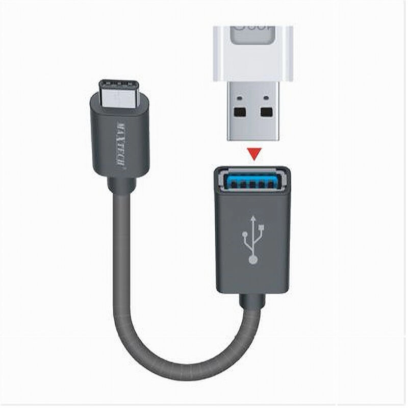 foto del prodotto maxtech adattatore type c maschio a usb a 2.0 femmina ricarica trasmissione dati otg c03 