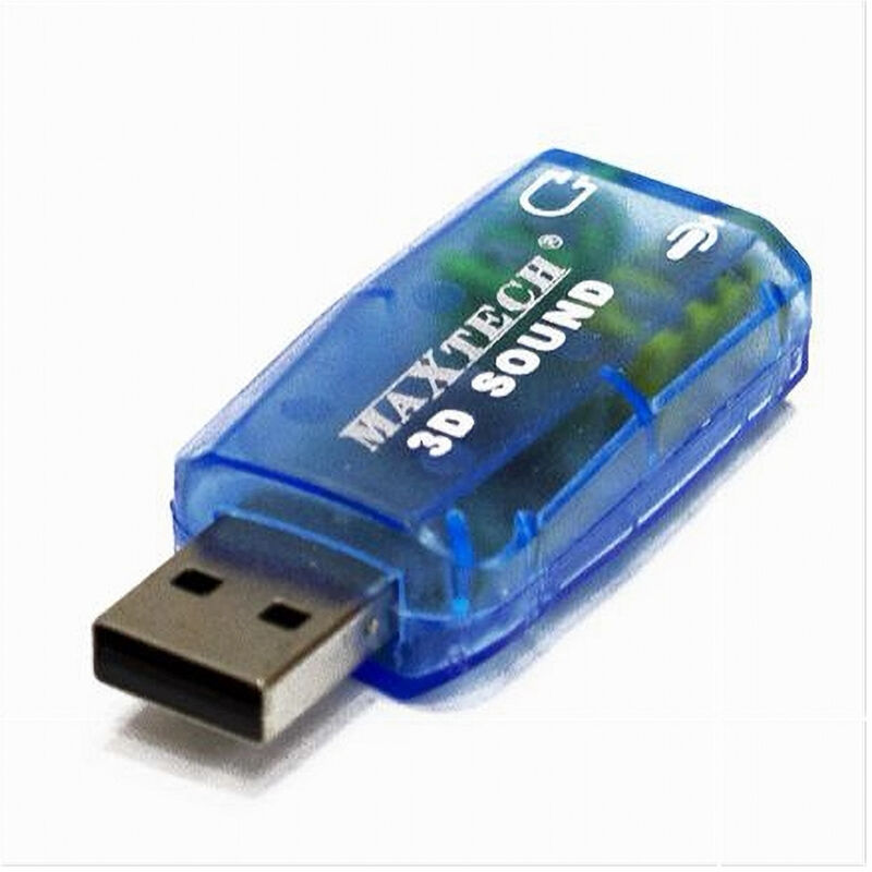 foto del prodotto maxtech adattatore usb doppio jack 3d sound convertitore da jack a usb usb s001 