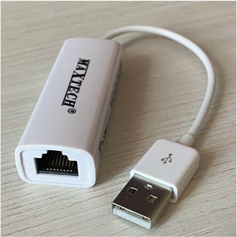 foto del prodotto maxtech adattatore usb2.0 lan rj45 per cavo ethernet connessione internet pc usb lan01 