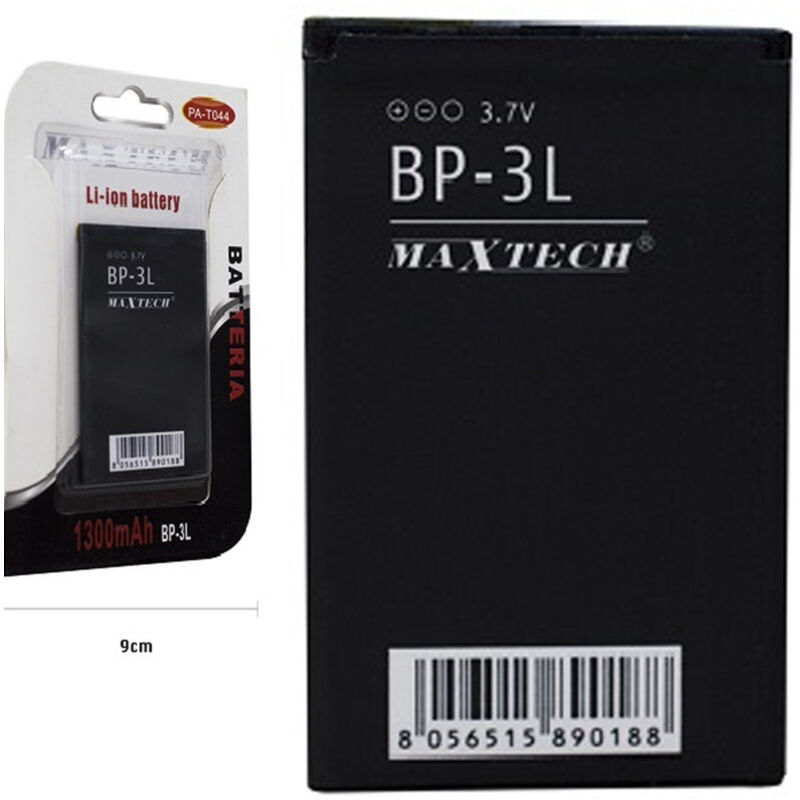 foto del prodotto maxtech batteria a litio compatibile con bp 3l 1300mah 3,7v cellulare maxtech pa t044 