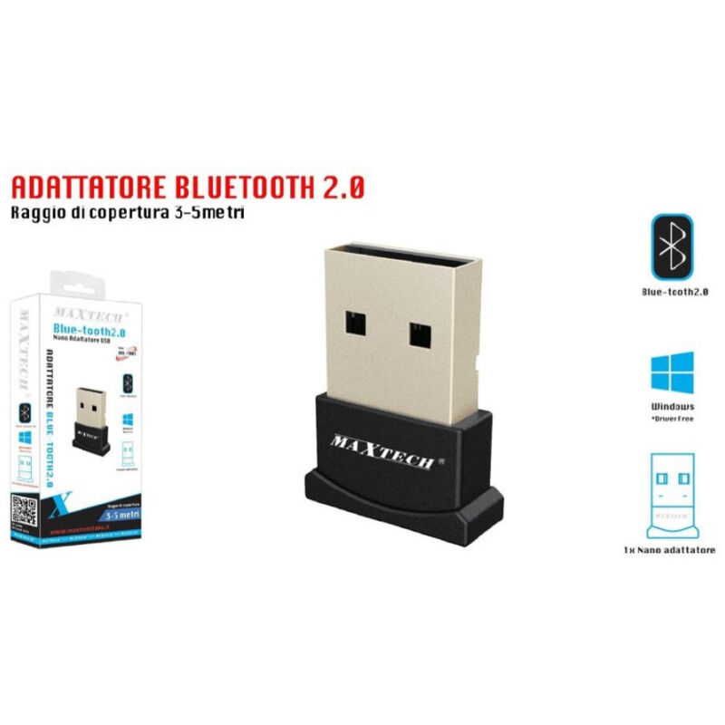 foto del prodotto maxtech bluetooth usb 2.0 micro adattatore usb dongle per portatile pda cuffie bul t001 