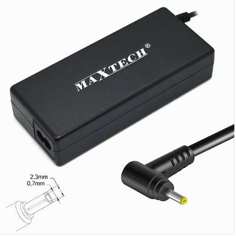 foto del prodotto maxtech caricabatteria pc asus alimentatore batteria di ricambio 19v 2,1a 40w maxtech pc ca001 