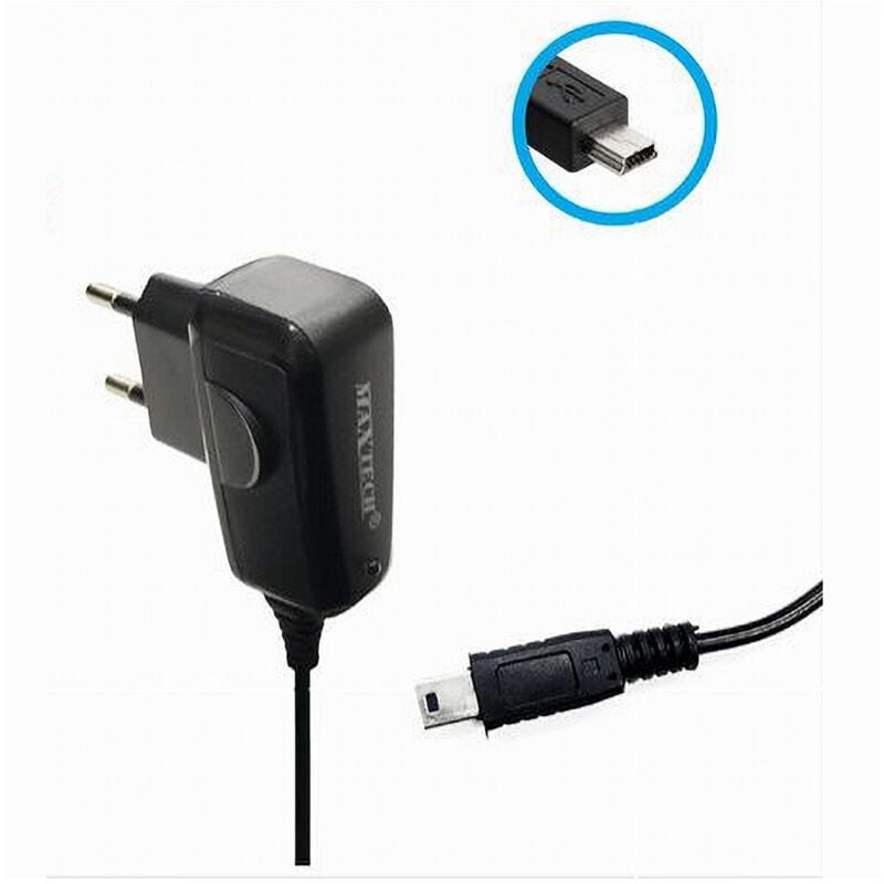 immagine 0 del prodotto maxtech caricabatterie con attacco mini usb v3 per smartphone uscita mini usb ca s007 