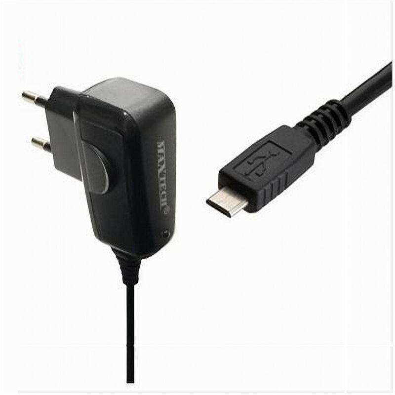 foto del prodotto maxtech caricabatterie micro usb da viaggio spina 5pin 5v 1000ma 5watt ca s008a 