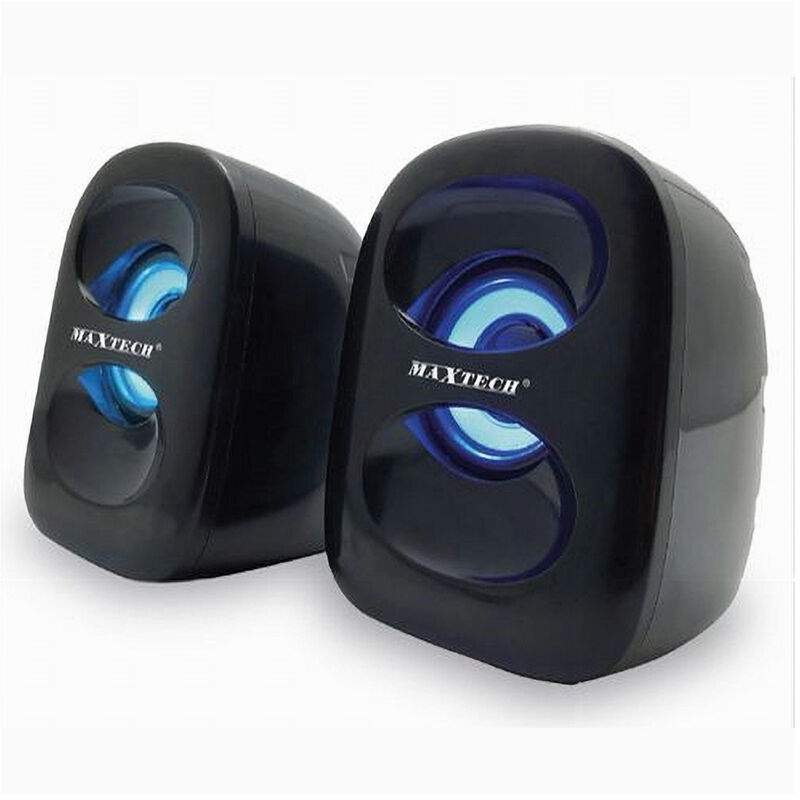 foto del prodotto maxtech casse pc audio speaker 10w con luce rgb portatili altoparlanti ca ss001 