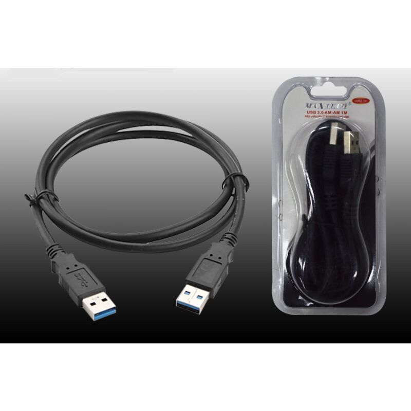 foto del prodotto maxtech cavo 1mt usb 3.0 tipo maschio cable prolunga filo per pc dati usb3.0 1m 