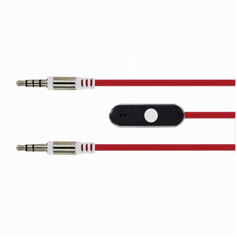 foto del prodotto maxtech cavo audio 3,5mm aux stereo con microfono incorporato per smartphone 1mt aux m1m 
