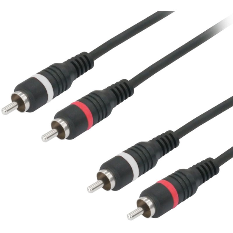 foto del prodotto maxtech cavo bipolare rca audio video stereo 2 x rca maschio maschio 1,5 metri rca r02 