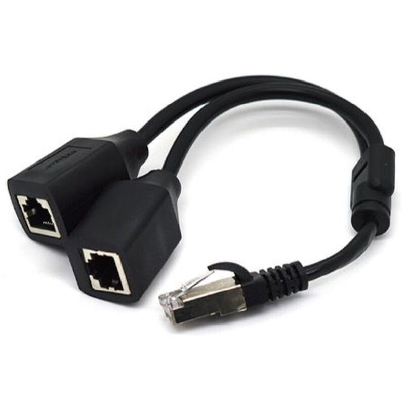 foto del prodotto maxtech cavo ethernet rj45 porta lan porta da 1 a 2 adattatore connettore sp l01 