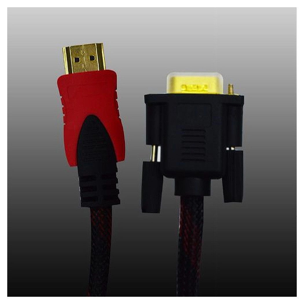 foto del prodotto maxtech cavo hdmi a vga telato 3 metri 1080p video pc lettori hdmi hdva rt3m 
