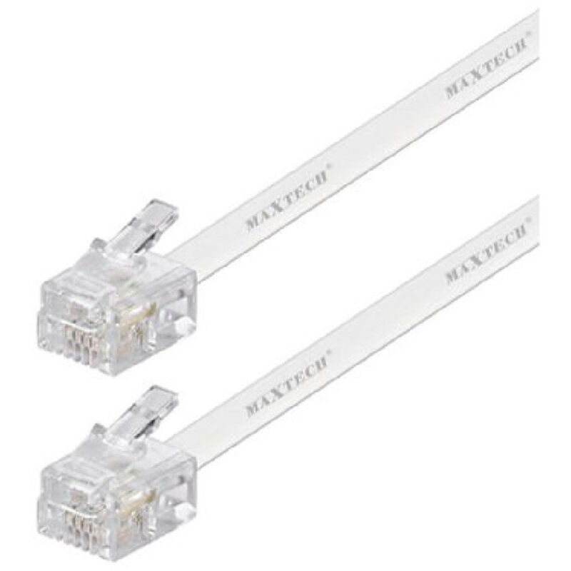 foto del prodotto maxtech cavo prolunga telefonica rj11 5mt collegamento telefonico modem rj11 5.0m 