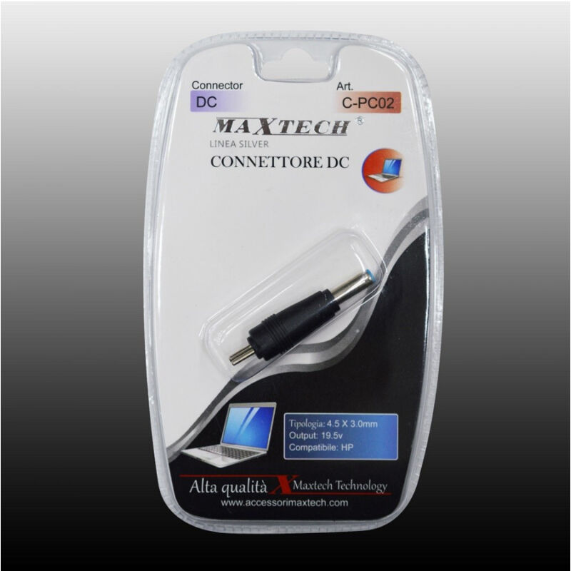 foto del prodotto maxtech connettore dc 4.5x3.0mm compatibile hp pc computer alta qualit 19.5v c pc02 