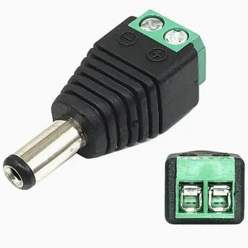 foto del prodotto maxtech connettore maschio 2.1mm x 5.5mm dc alimentazione per telecamere maxtech c 013 