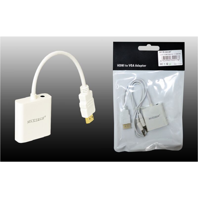 foto del prodotto maxtech convertitore adattatore cavo hdmi vga aux da 0.15 metri pc maxtech chdmi vga 