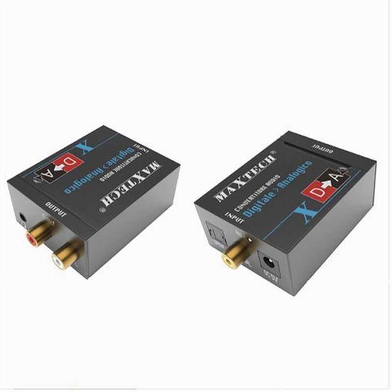 foto del prodotto maxtech convertitore unidirezionale audio da digitale coassiale a analogico l r maxtech dk 201 