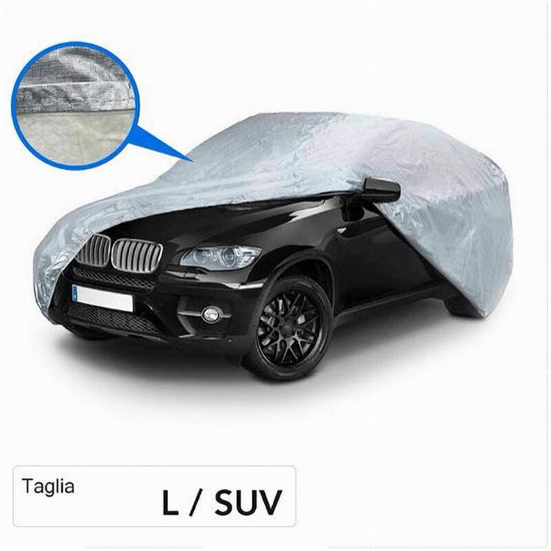 foto del prodotto maxtech copriauto impermeabile telo suv protegge sole pioggia neve sporco tg.l cop suv l 