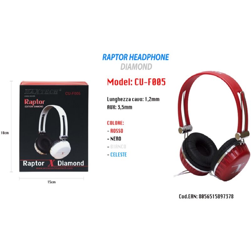 foto del prodotto maxtech cuffie con filo attacco 3,5mm pc computer mac notebook mp3 portatili cu f005 