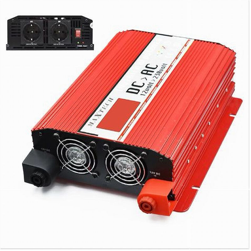 foto del prodotto maxtech inverter di potenza 2000 watt per auto camper da 12v a 230v maxtech hb2000 12v 