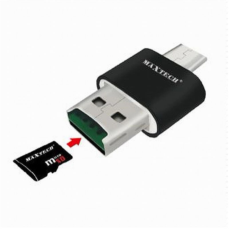 foto del prodotto maxtech lettore scheda otg2.1 usb2.0 micro sd compatibile entrata type c lto sm04 