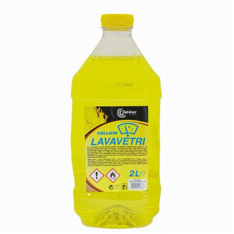 foto del prodotto maxtech liquido lavavetri yellow 2lt detergente pulizia vetri tergicristallo auto dek lavye 