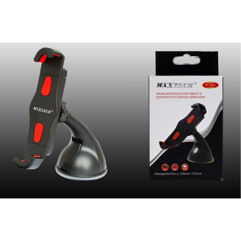 foto del prodotto maxtech porta tablet auto 7 10 x navigatore allargabile 120 175mm pt c011 