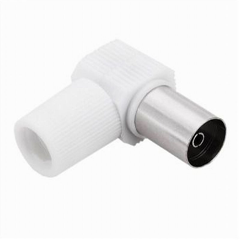 foto del prodotto maxtech set 2 pz connettore antenna tv angolato 90 femmina adattatore per cavo tv c 088 