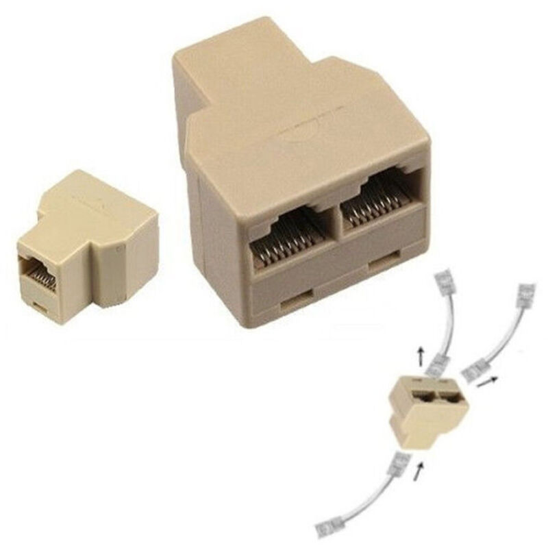 foto del prodotto maxtech splitter lan rete sdoppiatore rj45 1 a 2 porte connettore ethernet sp ad03 
