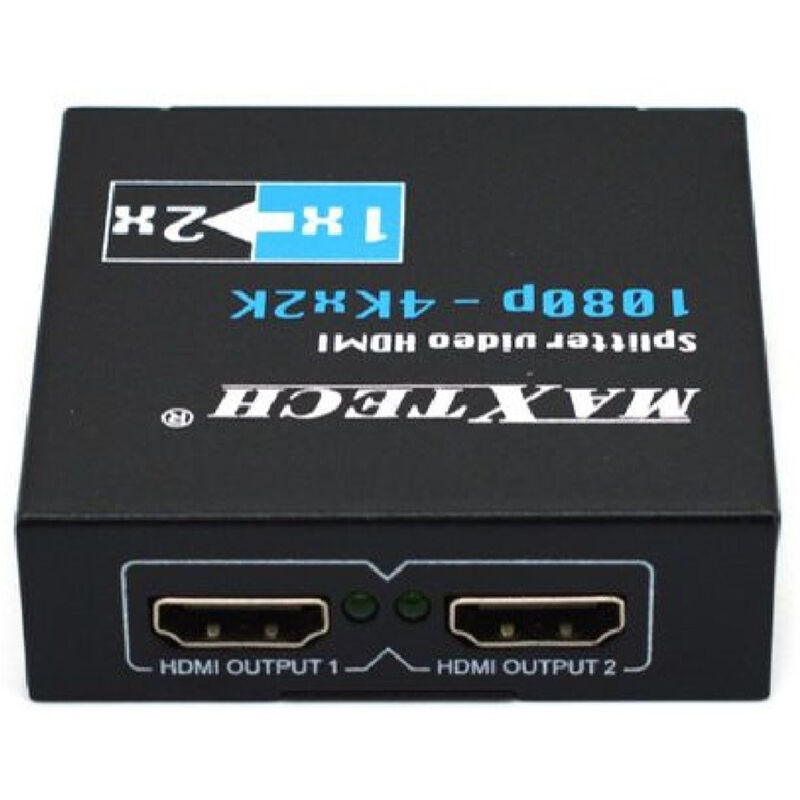 foto del prodotto maxtech splitter sdoppiatore 2 porte usb hdmi full hd 1080p tv ps3 xbox 3d 4k dk 102 