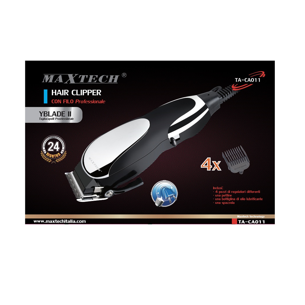 foto del prodotto maxtech tagliacapelli professionale uomo rasoio con filo spazzola lubrificante maxtech ta ca011 