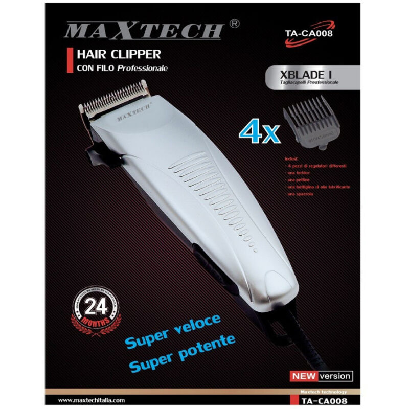 foto del prodotto maxtech tagliacapelli rasoio rasatura con filo regolabile professionale da uomo ta ca008 
