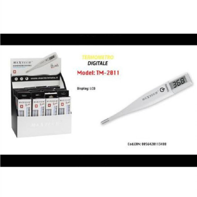 foto del prodotto maxtech termometro digitale display lcd temperatura veloce bambino adulto tm 2011