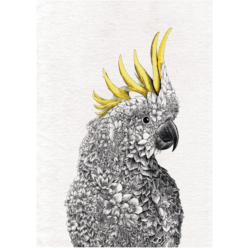 foto del prodotto maxwell and williams maxwell williams marini ferlazzo birds cloth de asciugamano da cucina con disegno de cockatoo de australian yellow cap de