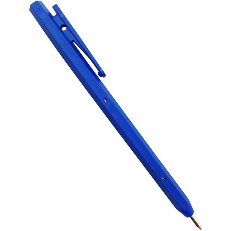 foto del prodotto maya professional tools st1ev221c 2 2 penna rilevabile in metallo e raggi x, inchiostro normale, con clip, 50 unit , corpo blu, inchiostro blu