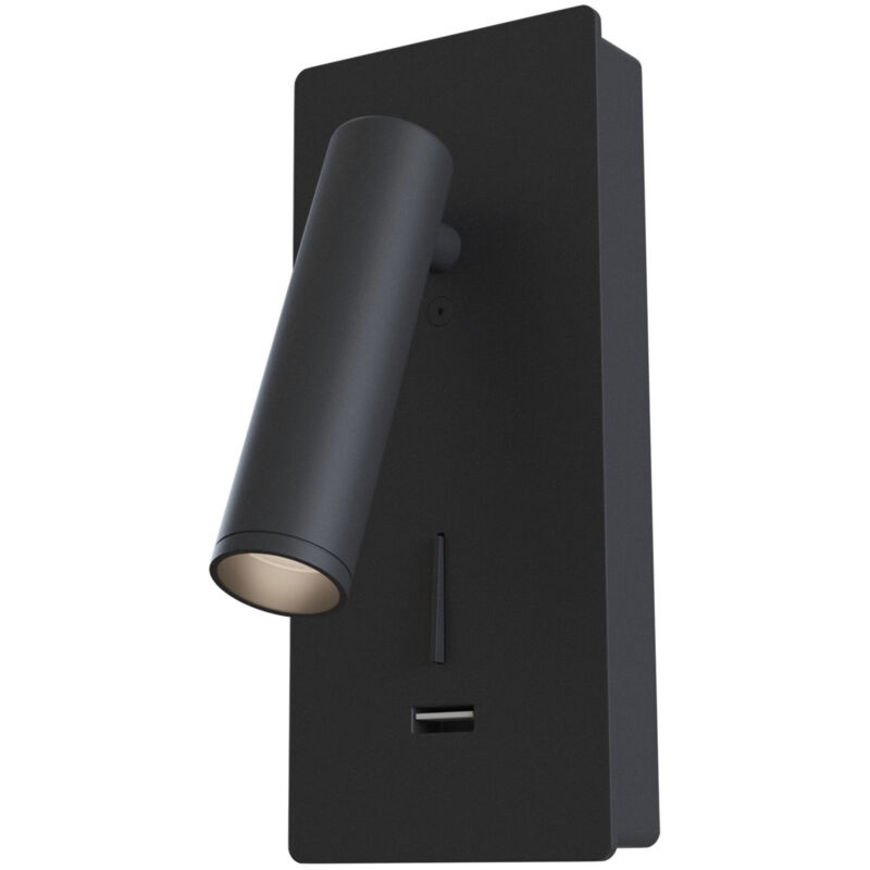 foto del prodotto maytoni applique da parete moderno mirax metallo nero luce led integrato 3w