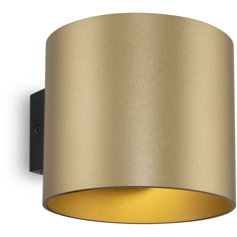 foto del prodotto maytoni applique da parete moderno rond alluminio oro 1 luce g9 50w
