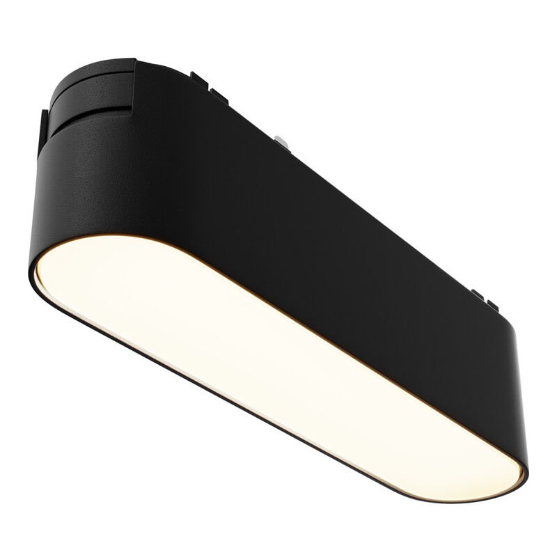 foto del prodotto maytoni base di illuminazione per binario moderno basic alluminio nero led luce calda 6w