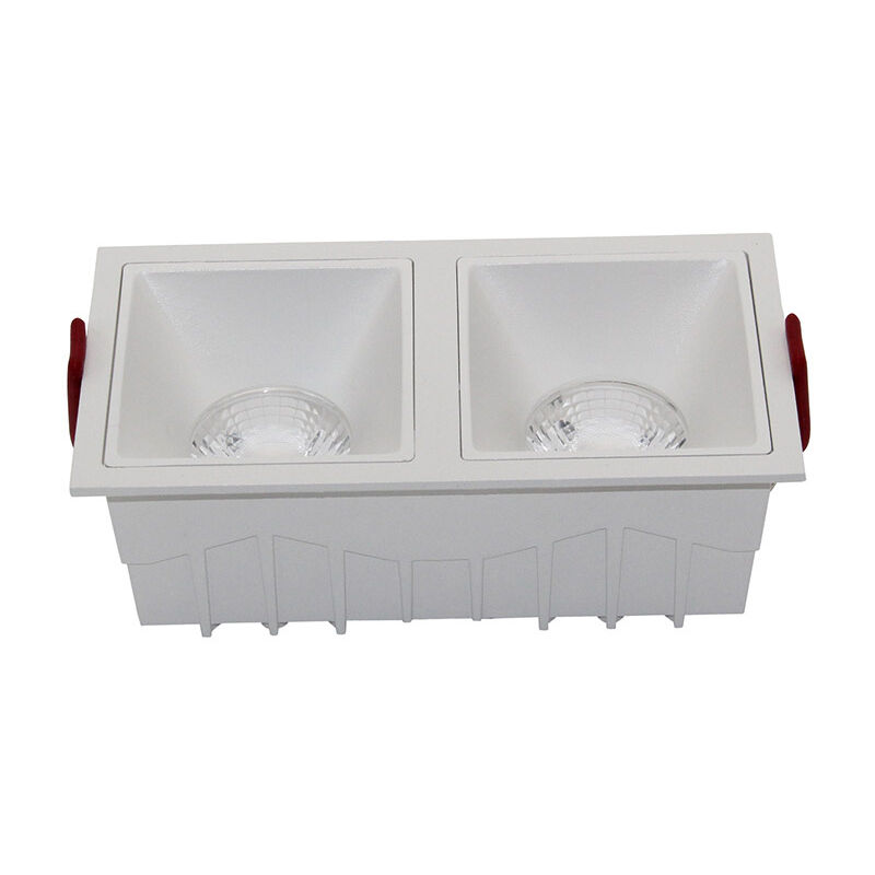 foto del prodotto maytoni doppio faretto da incasso moderno alfa led alluminio bianco 15w luce naturale