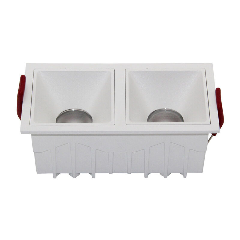 foto del prodotto maytoni doppio faretto da incasso moderno alfa led alluminio bianco