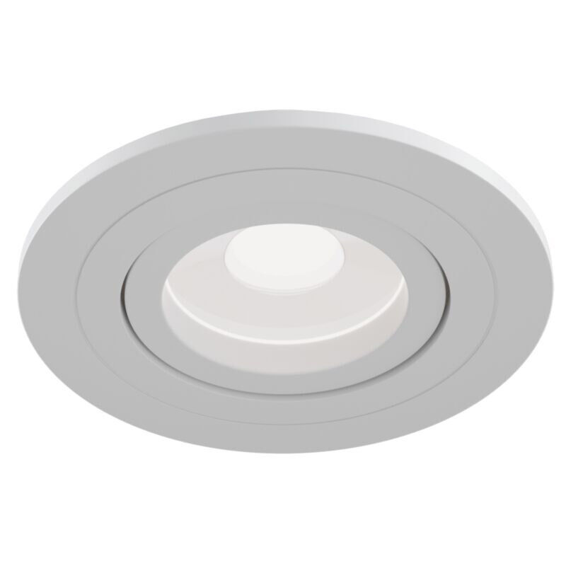 foto del prodotto maytoni faretto da incasso moderno atom tondo alluminio bianco 1 luce