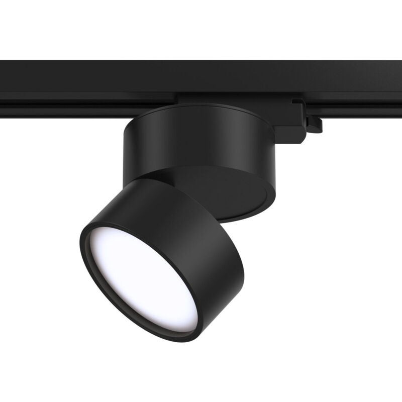 foto del prodotto maytoni faretto per binario tondo orientabile onda in metallo 12w nero 1 luce naturale