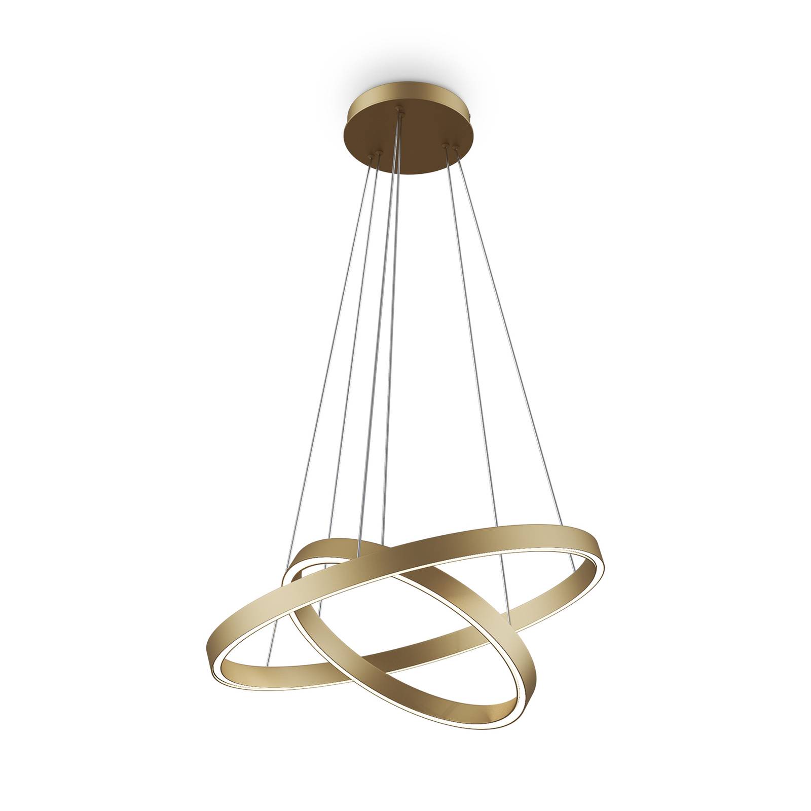 foto del prodotto maytoni lampada a sospensione 830 2 ring 60 cm color ottone