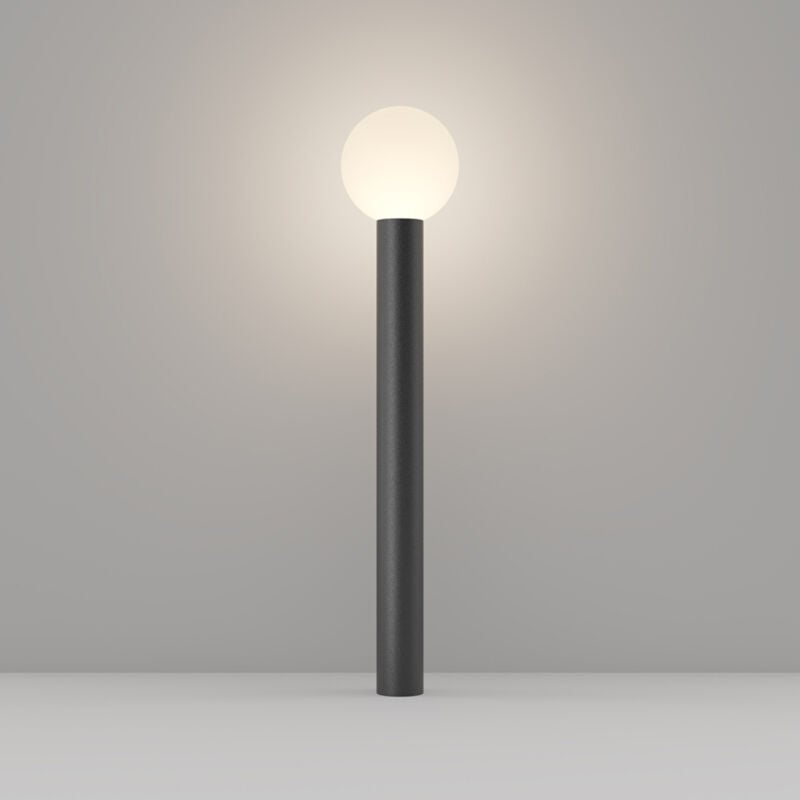 foto del prodotto maytoni lampada da terra moderna per esterno alluminio nero 1 luce e27 60w ip54 a 