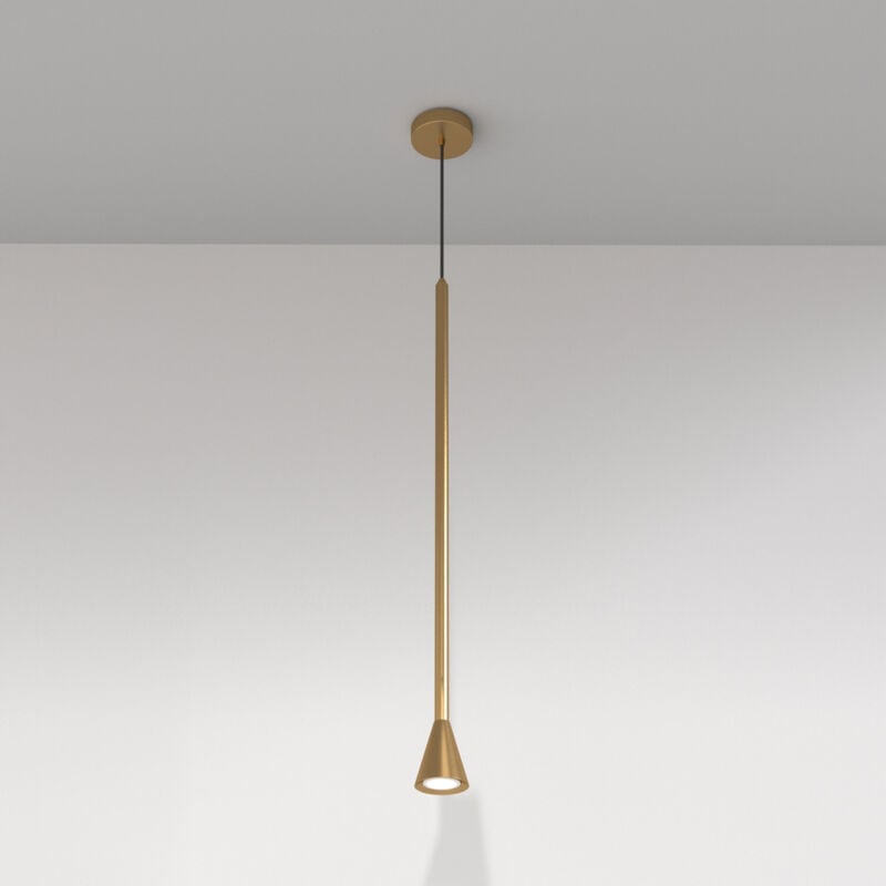 foto del prodotto maytoni lampadario a sospensione moderno arrow metallo oro 1 luce gu10 40w