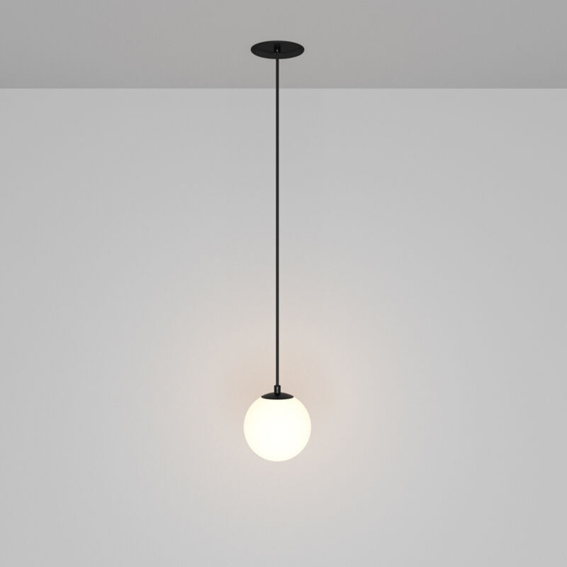 foto del prodotto maytoni lampadario a sospensione moderno luna alluminio nero luce led integrato 5w