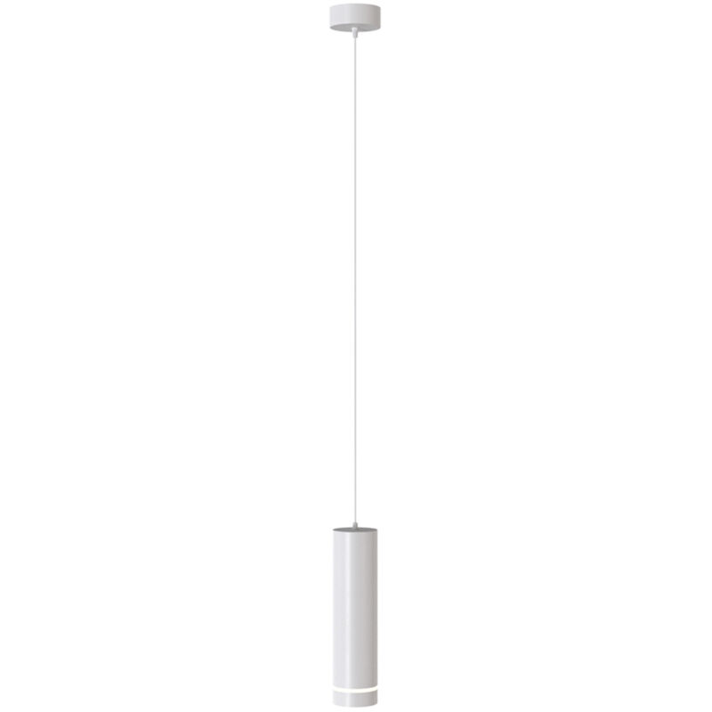 foto del prodotto maytoni lampadario a sospensione moderno orlo alluminio bianco luce led integrato 12w