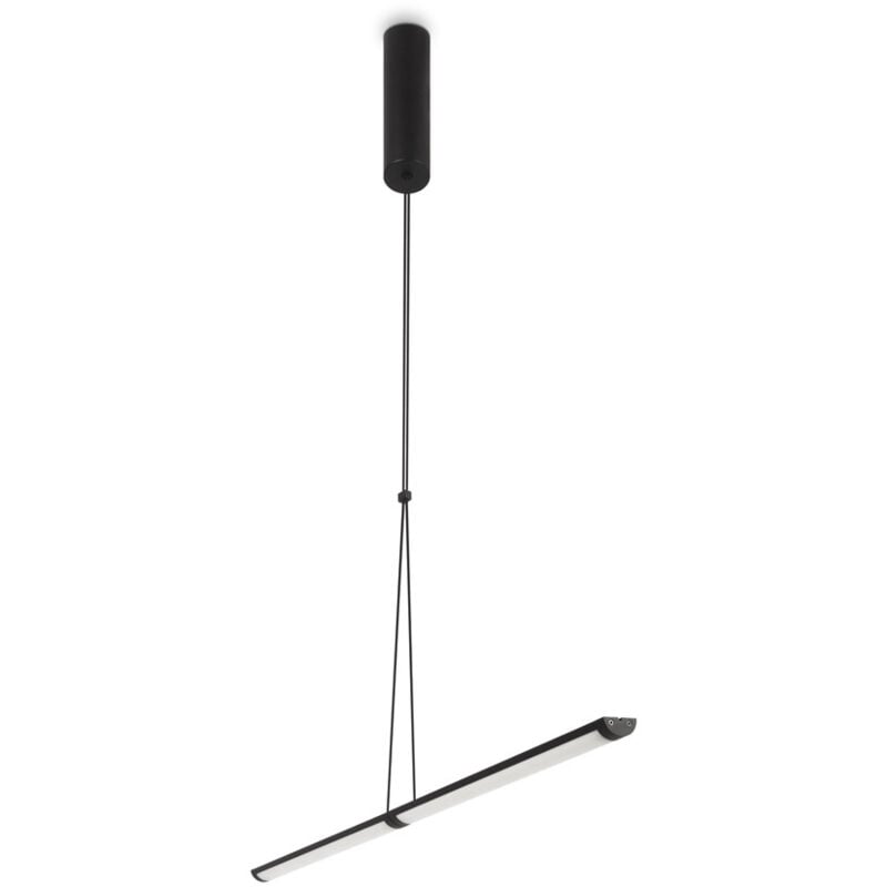 foto del prodotto maytoni - lampadario a sospensione moderno supersymmetry alluminio nero 1 luce led 17w