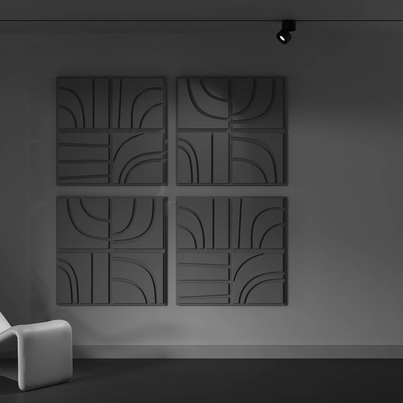 foto del prodotto maytoni yin faretto led sistema unity, triac, 930, nero